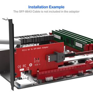 Carte adaptatrice PCIe 4.0 X4 vers SFF-8643 pleine hauteur avec prise en charge <span class=keywords><strong>NVMe</strong></span>, PCB en stock - Product Image 5