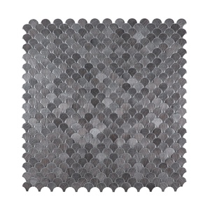 Mosaïque en aluminium de style luxe, couleur bronze, forme mini-coquille, pour usage hôtelier - Product Image 1