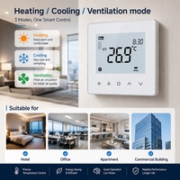Termostato Digital con Pantalla Táctil LCD 0-10V Modulante para Fan-Coil, Modbus RS485 RTU, Material ABS para Sistemas HVAC, Ahorro de Energía
