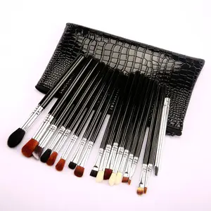 19Pcs Synthetische Oogschaduw Blending Make-Up Borstel Set Private Label Eye Make-Up Kwasten Professionele Met Zak