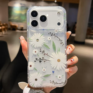 Coque de téléphone portable en TPU PC avec motif floral IMD coloré style Ins pour <span class=keywords><strong>iPhone</strong></span> 17 16 15 14 13 <span class=keywords><strong>12</strong></span> <span class=keywords><strong>Pro</strong></span> <span class=keywords><strong>Max</strong></span>, livraison directe - Product Image 5