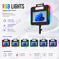 Cabina de Fotos Selfie DSLR con Pantalla Táctil de 15.6 Pulgadas y Trípode Plegable para Bodas, Cumpleaños y Fiestas Corporativas