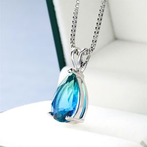 Collar con Colgante Sencillo y Elegante para Mujer, Joyería de Cristal Brillante Clásica y Única en una Cadena de Latón, Nueva Llegada - Product Image 2