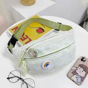 I-0934 femmes sport taille poitrine sac fermeture éclair Durable Nylon matériel frais forêt décontracté Niche taille sac à bandoulière - Product Image 2