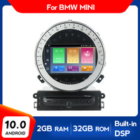 Lecteur DVD de voiture MEKEDE Android 10 DSP Quad Core pour BMW Mini Cooper 2006-2013 2+32 Go BT WIFI GPS Vidéo Radio Stéréo Mirrorring