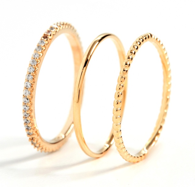 Milskye Style Simple Fashion Jewelry for Women 2024 18K Gold 925 Silver Aura Set Zircon Rings