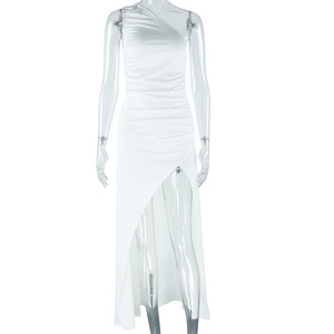 FS15368D donna autunno Sexy monospalla Modulare abito - Product Image 5