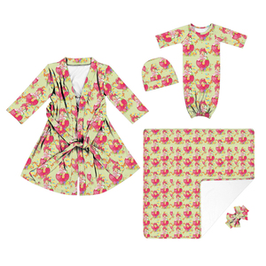 Saco de Dormir para Bebé con Estampado de Bambú, Camisón para Adulto, Gorro para Bebé, Manta, Saco de Dormir, Regalo para Embarazadas - Product Image 6