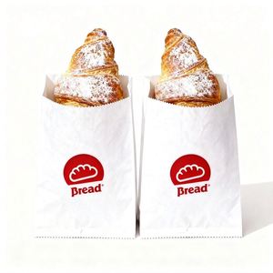 Greaseproof Kraft Paper Eco-Friendly Waterproof Popcorn <b>Bag</b> Custom Printed Disposable Bakery Packaging <b>Bag</b> for Cookies <b>Cakes</b> Tea - Product Image 3