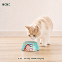 Bol pour animaux de compagnie de style chinois, design panda, écologique, antibactérien, 350 ml, pour chien et chat