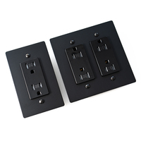 Interrupteur à Levier Haut de Gamme en Laiton Noir Entier Personnalisable pour Hôtels et Résidences, Norme Américaine 110V