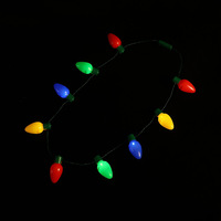 Collier lumineux LED festif pour Noël, accessoires de fête pour soirées à pulls moches et célébrations