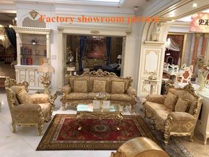 Luxus rokoko stil Italienische rokoko wohnzimmer möbel 1 + 2 + 3 mit kaffee tisch - Product Image 2