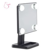 Nouveaux produits intelligents miroir de maquillage de bureau debout à 4 ampoules personnalisé avec lumière LED