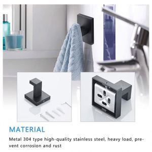 Modern Stainless Steel Bathroom Hardware Set Includes Heater Bar Toilet Paper Holder <b>Coat</b> <b>Hook</b> Towel Ring for Wall Kitchen - Product Image 3
