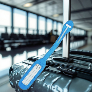 Étiquette de <span class=keywords><strong>bagage</strong></span> en cuir PU étiquettes d'identification de voyage flexibles <span class=keywords><strong>pour</strong></span> valise étiquette de nom souple à la mode - Product Image 2