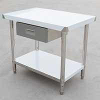 Table de préparation en acier inoxydable 24 x 60 pouces, table de travail commerciale avec tiroir, étagère inférieure amovible pour restaurant, maison, garage