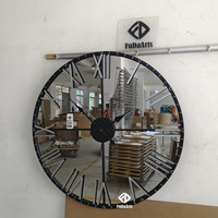 Horloge murale ronde de 120 cm de diamètre, de qualité supérieure, en verre, pour salon, décoration intérieure, vente directe d'usine, dropshipping