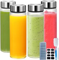 Vente chaude 24oz Réutilisable Detox Bouteille D'eau Infuseur De Fruits Bouteille D'eau En Verre Bouteille D'eau Avec Fruit Thé Infuseur