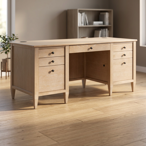 Modern Engineered Wood Rectangular Executive Office <b>Desk</b> for Home Study and Manager - Product Image 2