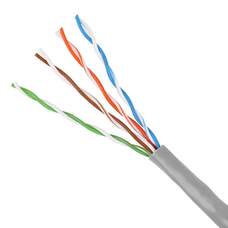 Cat5e Grey 24AWG Lan Cable 4Pair UTP Network Wire Unshielded Wire for Game Consoles, PC, Router, Modem, Switch, TV