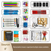 Offre Spéciale boîte de rangement à tiroirs multi-usages ensembles plusieurs combinaisons plateau organisateur de tiroir en plastique transparent