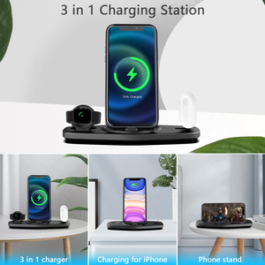 Cargador inalámbrico tres en uno, <span class=keywords><strong>base</strong></span> de <span class=keywords><strong>carga</strong></span> multifuncional adecuada para teléfonos móviles, relojes y auriculares de la serie <span class=keywords><strong>Apple</strong></span> 6-13. - Product Image 6