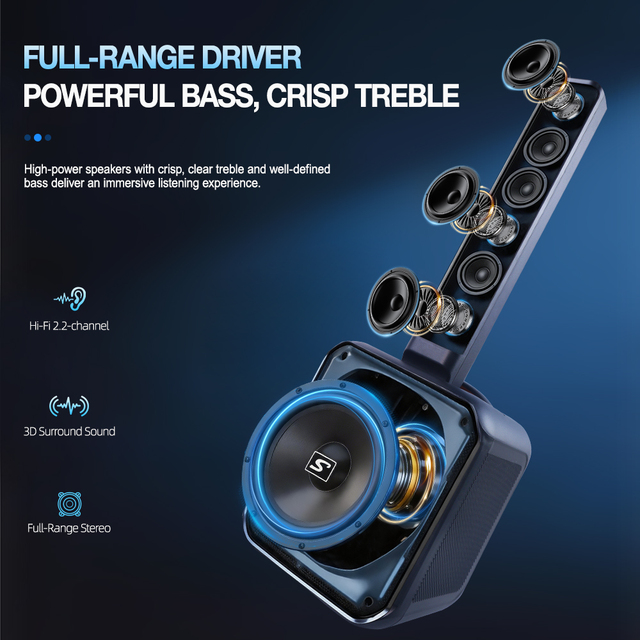 CQS-S5512 China Manufacturer Low Price High Power Dual 8 Inch Subwoofer Professional Karaoke DJ Speaker for V5.3 >10000mAh