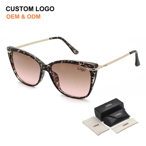 New Fashion Gradient Lenses Shades for Women Men Unisex UV400 Classic Cat Eye Metal Frame Sunglasses Custom Logo Sun Glasses - Product Image 1