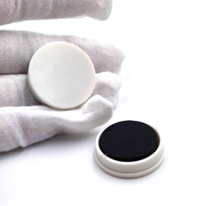 Aimant rond blanc et argenté D31mm/21mm pour tableau blanc, aimant de réfrigérateur, <span class=keywords><strong>bouton</strong></span> magnétique de bureau - Product Image 1