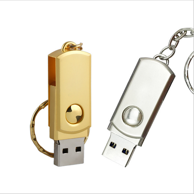 CYKE Hot Selling Metal Pendrive USB Flash Drive 2.0/3.0 Swivel U Flash Disk 32gb 64gb128gb
