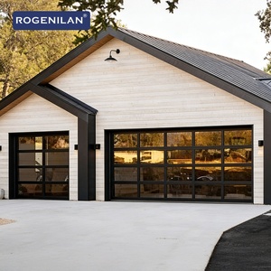 Puertas de Garaje Modernas de Aluminio y Vidrio Rogenilan con Espejos para Casas y Vehículos - Product Image 1