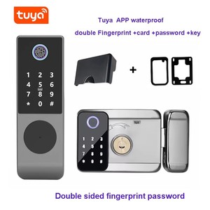 Tuya Smart blocco accesso esterno cappuccio impermeabile accesso per impronte digitali in acciaio compatibilità vetro alluminio connettività WIFI Cloud - Product Image 2