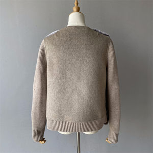 Jxwatcher abrigo de lana suave de invierno chaqueta de piel de conejo Real de manga de punto de lujo grueso cálido personalizado mujeres abrigo de piel de <span class=keywords><strong>Chinchilla</strong></span> Real - Product Image 6