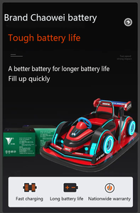 Auto Chocador Eléctrico para Niños con Rotación de 360 Grados para Parque de Diversiones en Venta - Product Image 2