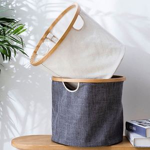 Panier à linge pliable en tissu avec sac amovible, grande capacité pour la cuisine, la salle de bain, les chambres et les buanderies (60x40x30cm) - Product Image 6