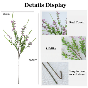 Mode Top kualitas tinggi sentuhan asli kain sutra buatan Salvia rumput Sage buatan tangan bunga buket pengantin Hari Ibu pernikahan - Product Image 4