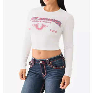 Camiseta Deportiva de Manga Larga para Mujer, Ecológica, 100% Algodón, Secado Rápido, Diseño Deportivo, Tallas Grandes - Product Image 1