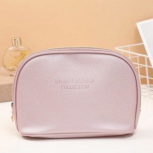 Bolsa de cosméticos de PU de Color sólido, impermeable, de cuero, Simple, de gran capacidad, portátil, bonita, bolsa de artículos de tocador - Product Image 2