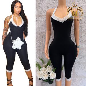 Tute intere sexy da <span class=keywords><strong>donna</strong></span> con pizzo e patchwork, aderenti, monopezzo, bodycon, per <span class=keywords><strong>donna</strong></span> 2026 - Product Image 1