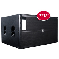 Système de sonorisation professionnel double 18 pouces pour scène et fêtes, enceintes basses passives professionnelles doubles 18 pouces