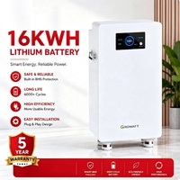 بطارية تخزين الطاقة الشمسية الأصلية من Growatt HOPE 16.0LM-A1 بسعة 16 كيلوواط ساعة وجهد 51.2 فولت من نوع LiFePO4 منخفضة الجهد مع شاشة تعمل باللمس وحامل أرضي