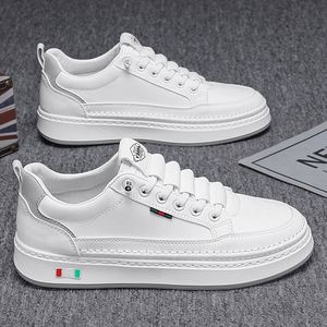 Zapatillas de Piel Auténtica con Cordones, Modernas y Versátiles, Cómodas y Duraderas, Antideslizantes para Hombre, Primavera/Verano-Otoño - Product Image 3