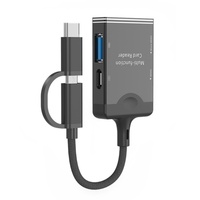 Lector de tarjetas tipo C inteligente Cuatro en Uno OTG certificado EMV, estación de acoplamiento USB, teléfonos Android, suministro transfronterizo, soportes externos