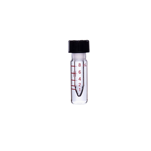 Flacons en verre filetés de 1 ml, 3 ml, 5 ml, 8 ml, à fond conique non poreux, avec joints PTFE standard et couvercles filetés non poreux à parois épaisses - Product Image 1