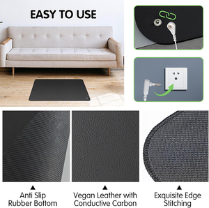 Alfombrilla de Conexión a Tierra Conductiva de 60*90CM, Alfombrilla de Yoga con Cable de 15 pies para Dormir Mejor, Alivio del Dolor, Descarga Estática <span class=keywords><strong>en</strong></span> <span class=keywords><strong>el</strong></span> <span class=keywords><strong>Trabajo</strong></span> - Product Image 5