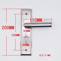 Serrure de porte intérieure en alliage de zinc de style américain pour chambre et salle de bain avec poignée silencieuse pour usage hôtelier Installation facile