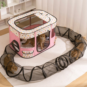 Tienda de campaña plegable para mascotas, tienda para gatos, portador de mascotas, valla de juego portátil para mascotas al aire libre, valla transportadora para perros, carpa Oxford a prueba de agarre - Product Image 1