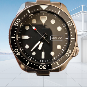 Viền gốm 38mm 316.mm SKX007 mới được thiết kế hoàn toàn bằng màu đen dành cho đồng hồ - Product Image 4