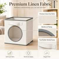 Caja de Almacenamiento Plegable de Tela para Armario con Asa de un Solo Lado, Gran Capacidad para el Hogar